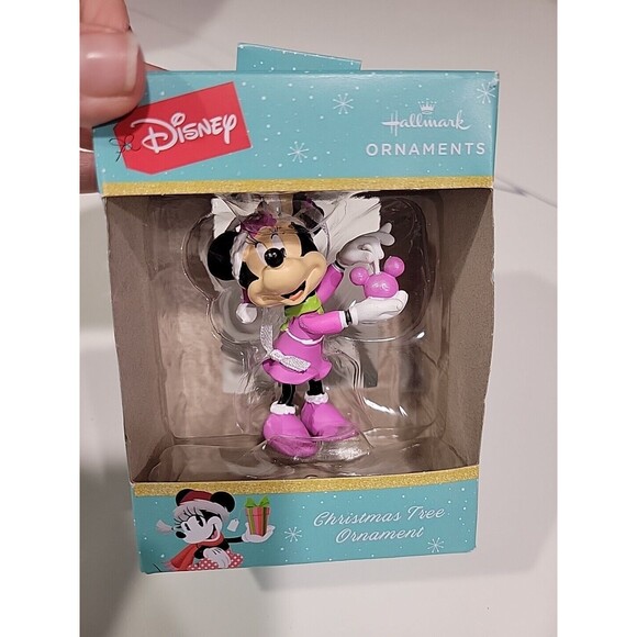 Hallmark 2023 Ornament Disney Minnie Mouse Christmas Tree Purple Dress Ornament - Picture 2 of 5
